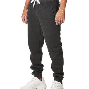 Southpole Men's Basic Active Fleece Jogger Pants-Regular and Big & Tall Sizes, HCH, M