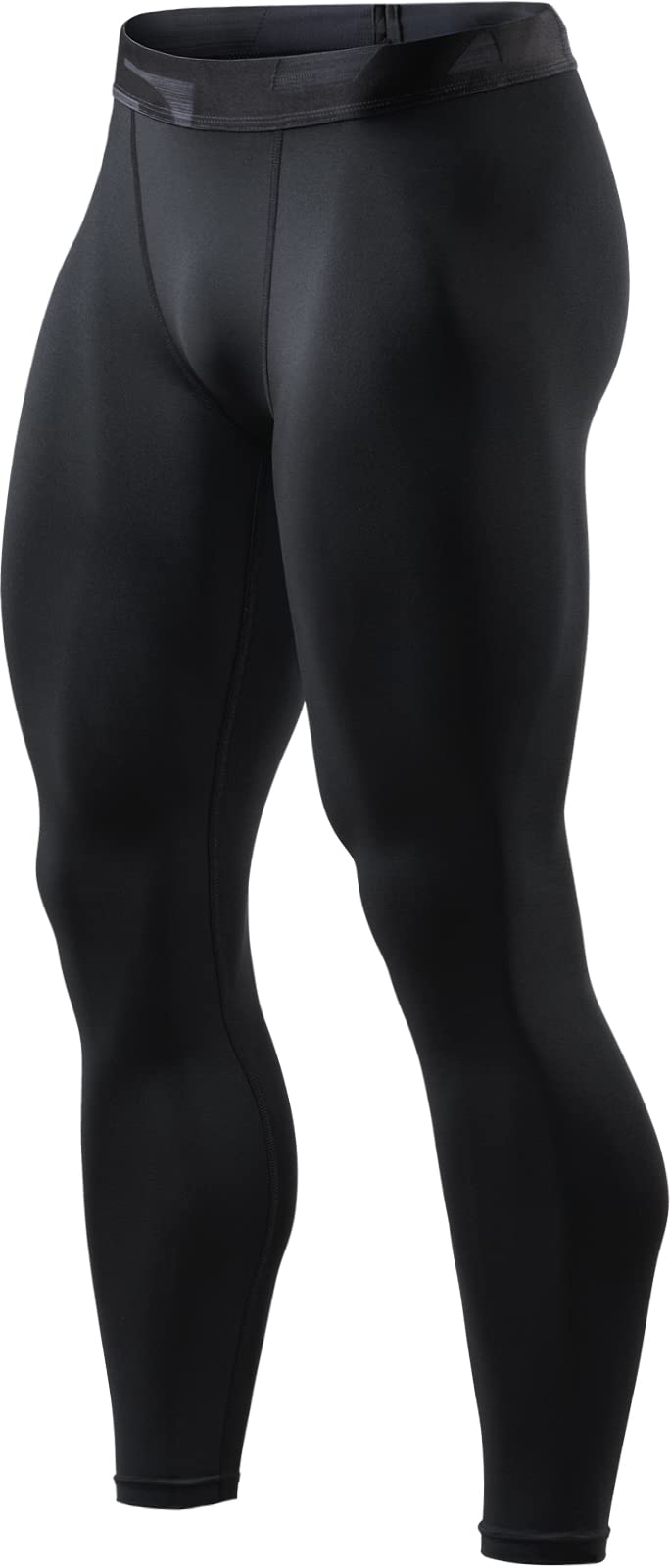 TSLA Men's Compression Pants, Cool Dry Athletic Workout Running Tights Leggings with Pocket/Non-Pocket, Hyper Control Pants Black, Large