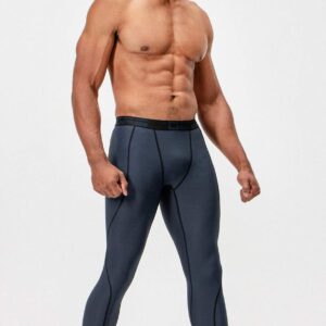 DEVOPS 2 Pack Men's Compression Pants Athletic Leggings with Pocket (X-Large, Black/Charcoal)