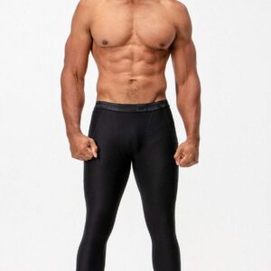 DEVOPS 2 Pack Men's Compression Pants Athletic Leggings with Pocket (X-Large, Black/Charcoal)