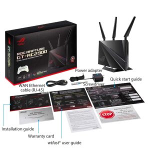 ASUS ROG Rapture WiFi Gaming Router (GT-AC2900) - Dual Band Gigabit Wireless Internet Router, NVIDIA GeForce NOW, AURA RGB, Gaming & Streaming, AiMesh Compatible, Lifetime Internet Security