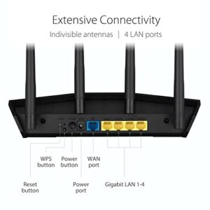 ASUS AX3000 WiFi 6 Router (RT-AX57) - Dual Band Gigabit Wireless Internet Router, Gaming & Streaming, AiMesh Compatible, Included Lifetime Internet Security, Parental Control, MU-MIMO, OFDMA