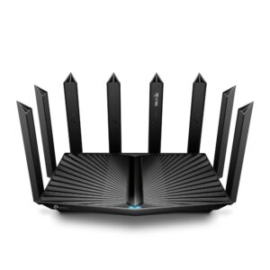 tp-link - archer axe7800 tri-band wi-fi 6e router - black (renewed)