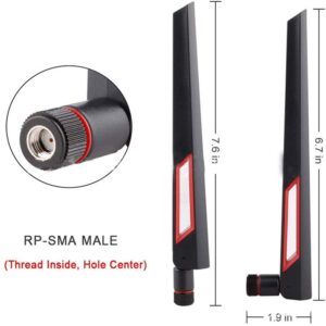 WiFi Antenna Dual Band 2.4GHz 5.8GHz 10 DBI RP-SMA Router for PCI-E WiFi Network Card USB Wireless Adapter Security IP Camera