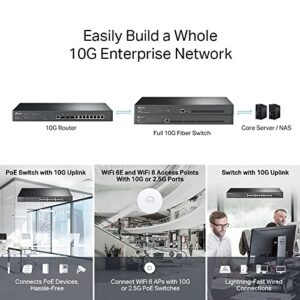 TP-Link ER8411 | Enterprise Wired 10G VPN Router | Up to 10 WAN Ports | High Network Capacity | SPI Firewall | Support Omada SDN | Load Balance | Lightning Protection | 5 Year Manufacturer Warranty