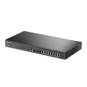 TP-Link ER8411 | Enterprise Wired 10G VPN Router | Up to 10 WAN Ports | High Network Capacity | SPI Firewall | Support Omada SDN | Load Balance | Lightning Protection | 5 Year Manufacturer Warranty