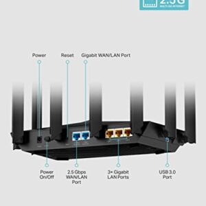 TP-Link AX6000 Wi-Fi 6 Router (Archer AX80) – Dual Band, 2.5 Gbps WAN/LAN Port, 8K Streaming,Wireless Internet Router with OneMesh and AP Mode, Long Range Coverage, WPA3, Beamforming