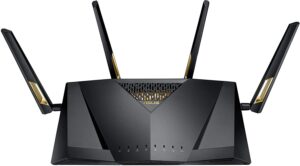 asus ax6000 dual-band wifi 6 gaming router, game acceleration, mesh wifi support, lifetime free internet security, gamer private network, mobile game boost, streaming & gaming model rt-ax88u