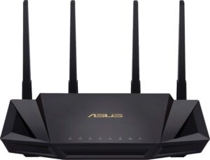 asus - wireless-ax3000 dual-band wi-fi router - black