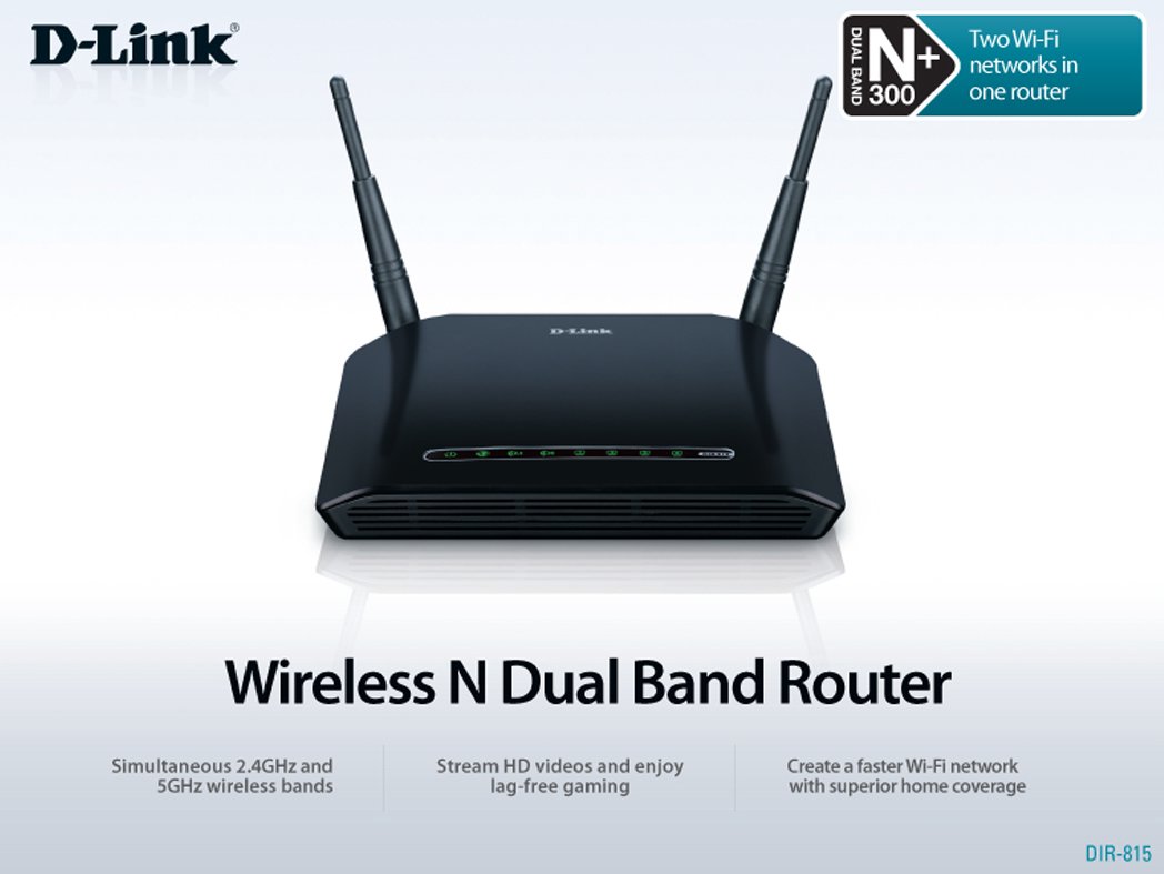 D-Link Systems, Inc. Refurbished Wireless N 300 DualBand Router (DIR-815/RE)