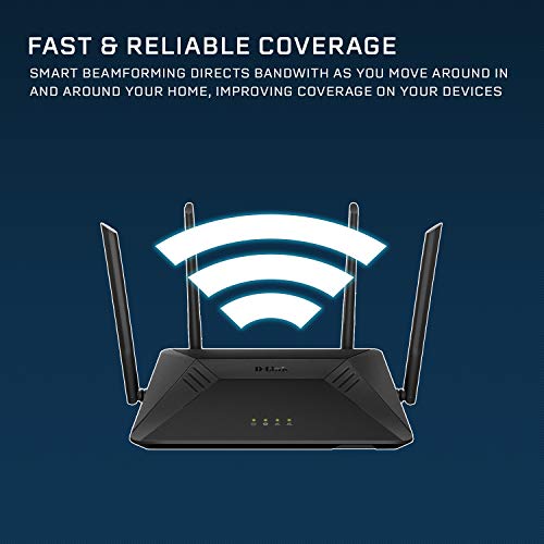 D-Link WiFi Router, AC1750 Wireless Internet for Home Gigabit Streaming & Gaming Smart Dual Band MU-MIMO Parental Controls QoS (DIR-867-US), Black