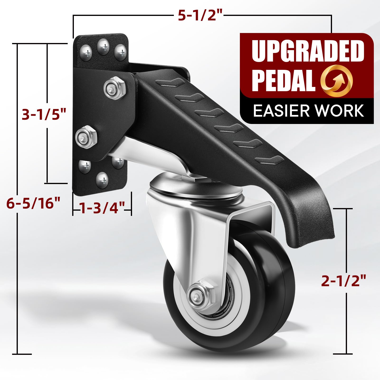 SPACECARE Workbench Casters Retractable Casters Kit 600Lbs, Retractable Casters Heavy Duty Bench Caster Wheels Workbenches Tables and Equipments, Stepdown Casters 4 Pack