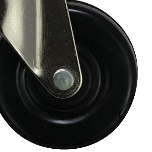 Shepherd Hardware 9344 2-Inch Threaded Stem Casters, 5/16-Inch Stem Diameter, 80-lb Load Capacity, (Pack of 2) , Black