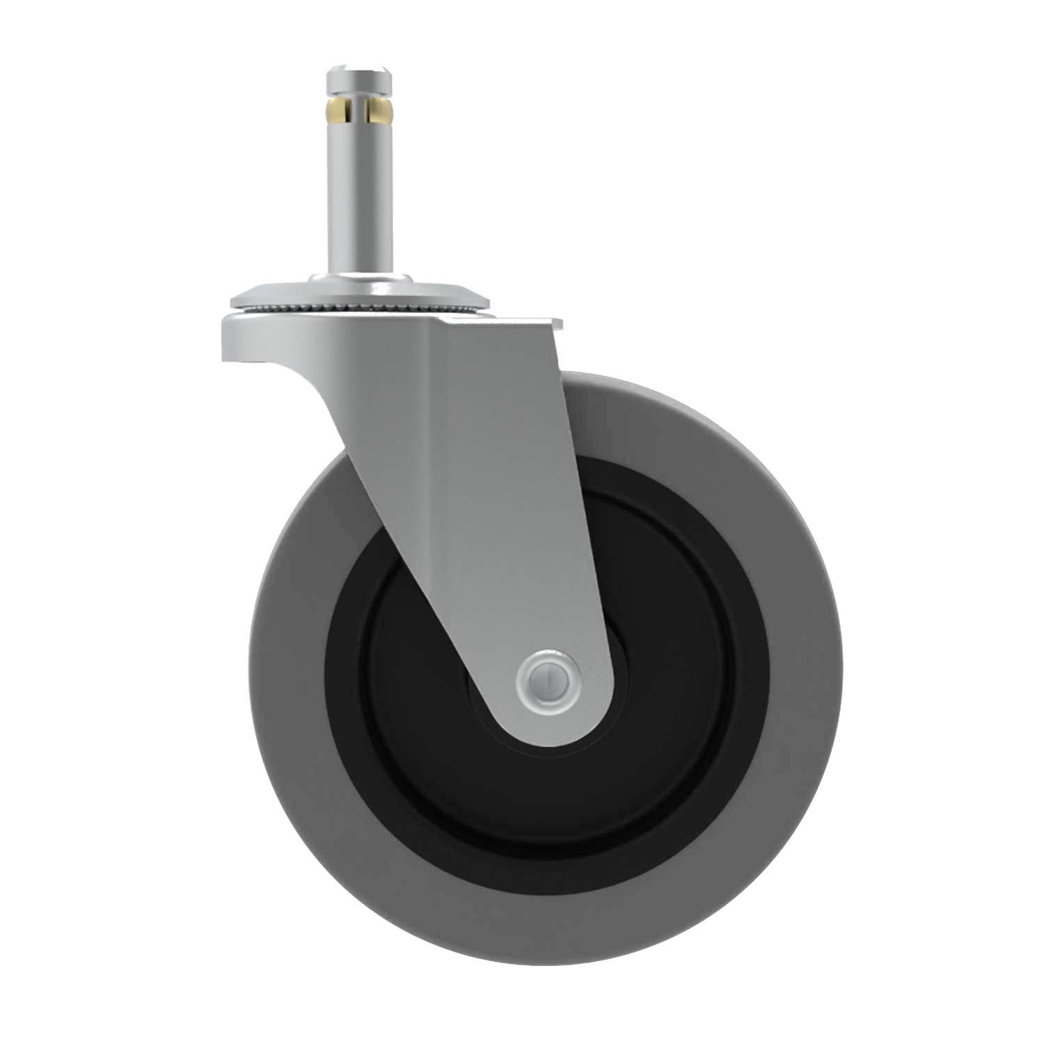 AAGUT Caster Wheels,4 Inch TPR Heavy Duty 7/16"x 1-3/8" Stem Mount Castors with Locking Brakes and Sockets, Swivel Wheel for Grill Replacement,4 Packs