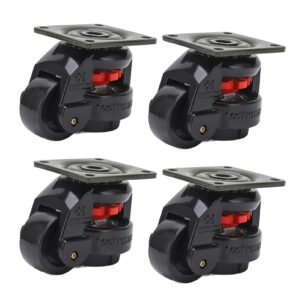 Leveling Casters,4pcs Retractable Casters 551.2lb Gd‑60fheavy Duty Leveling Feet Workbench Casters Heavy Duty Industrial Roller Wheel Leveling Caster Wheels