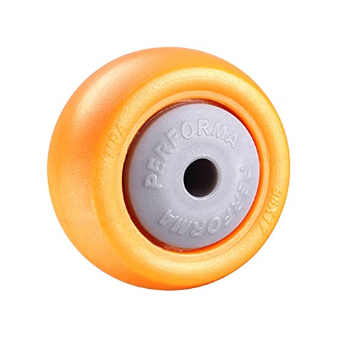 Caster Wheels Set Heavy Duty 60kg Orange Swivel Castor Wheels Trolley Furniture Caster Rubber Heavy Duty Casters (Color : 2B2A, Size : 1.25 inch)