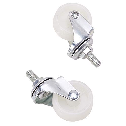 Caster Furniture，Rubbered Trolley Wheels ， Castor Wheels,Furniture Casters,1.6" Dia Light Duty Threaded Stem Swivel Caster Wheel Roller 2 Pcs/4pcs/10pcs