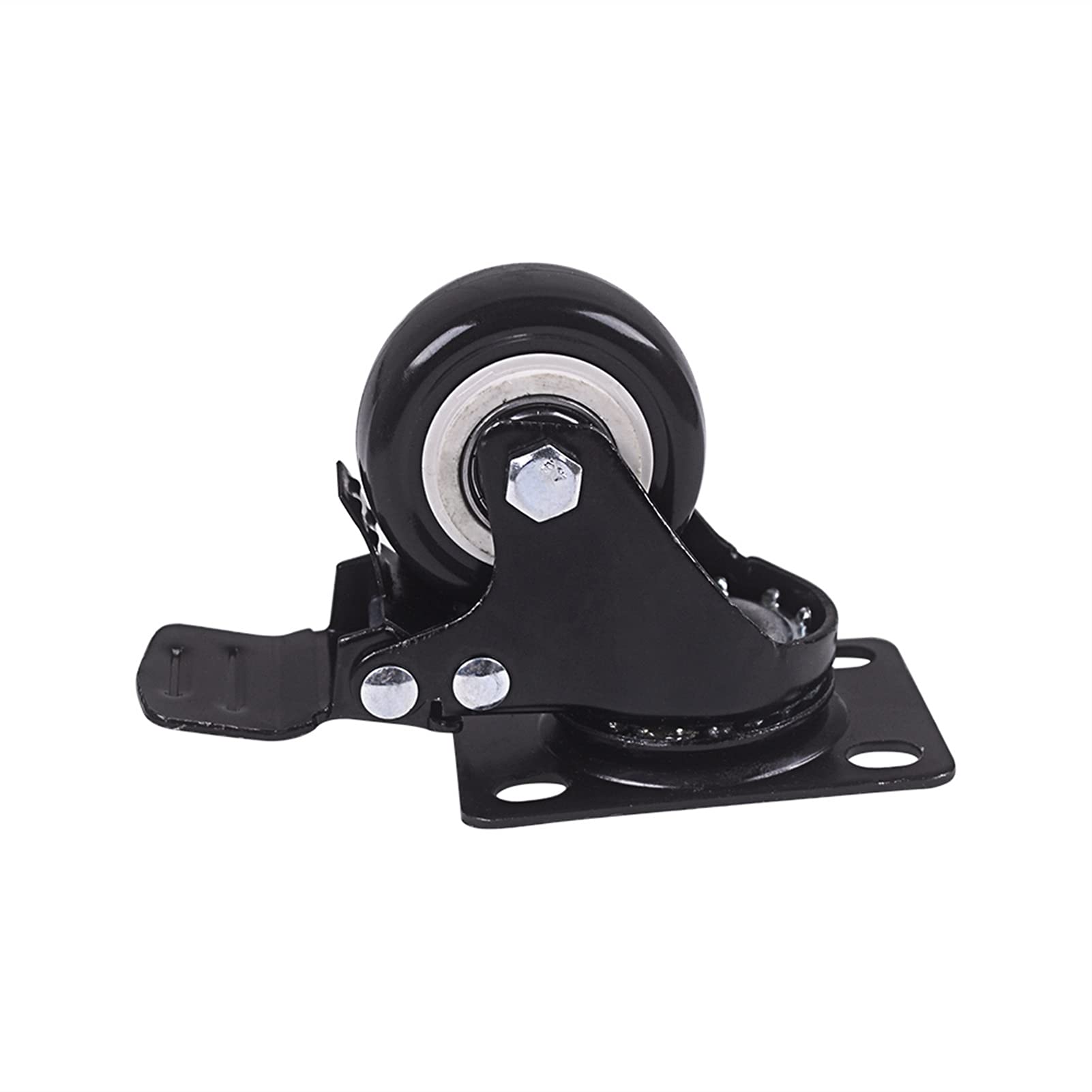 Caster Wheels Set Heavy Duty Swivel Caster Wheels with Safety Dual Locking and Polyurethane Foam No Noise Wheels, Load Bearing 440 Lbs Heavy Duty Casters