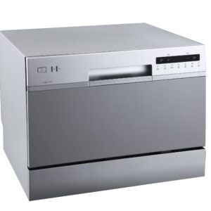 EdgeStar DWP62SV 6 Place Setting Portable Countertop Dishwasher - Silver