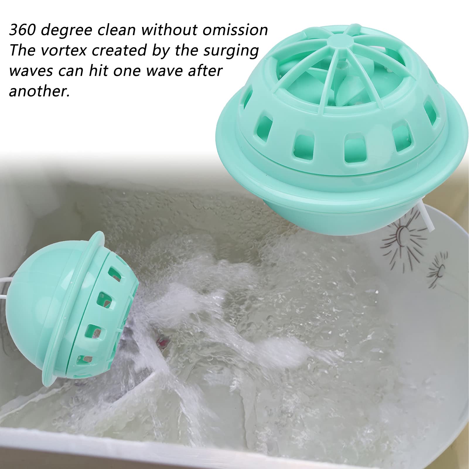 Luroze Mini Dishwasher, Portable Usb-powered High Pressure Wave Turbo Dishwasher with 2Modes, 15min Automatic Shut off Efficient Cleaning Small Dish Washing Machine for Travel Kitchen (green)