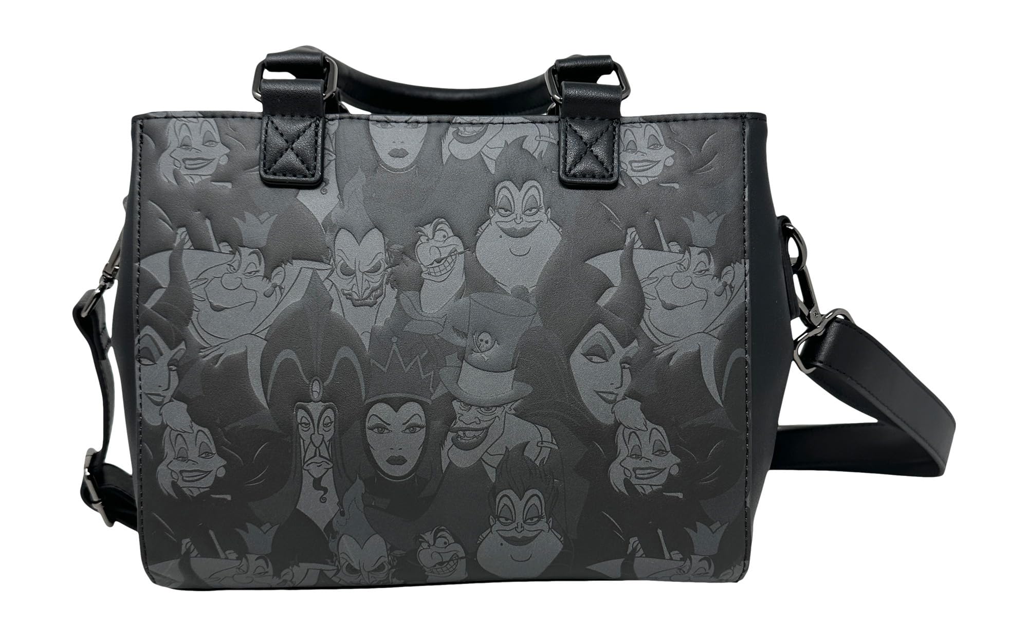 Loungefly Disney Villains Debossed Allover Print Crossbody Satchel Handbag Purse