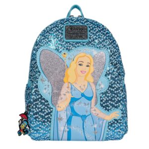 loungefly pinocchio's blue fairy sequin mini backpack