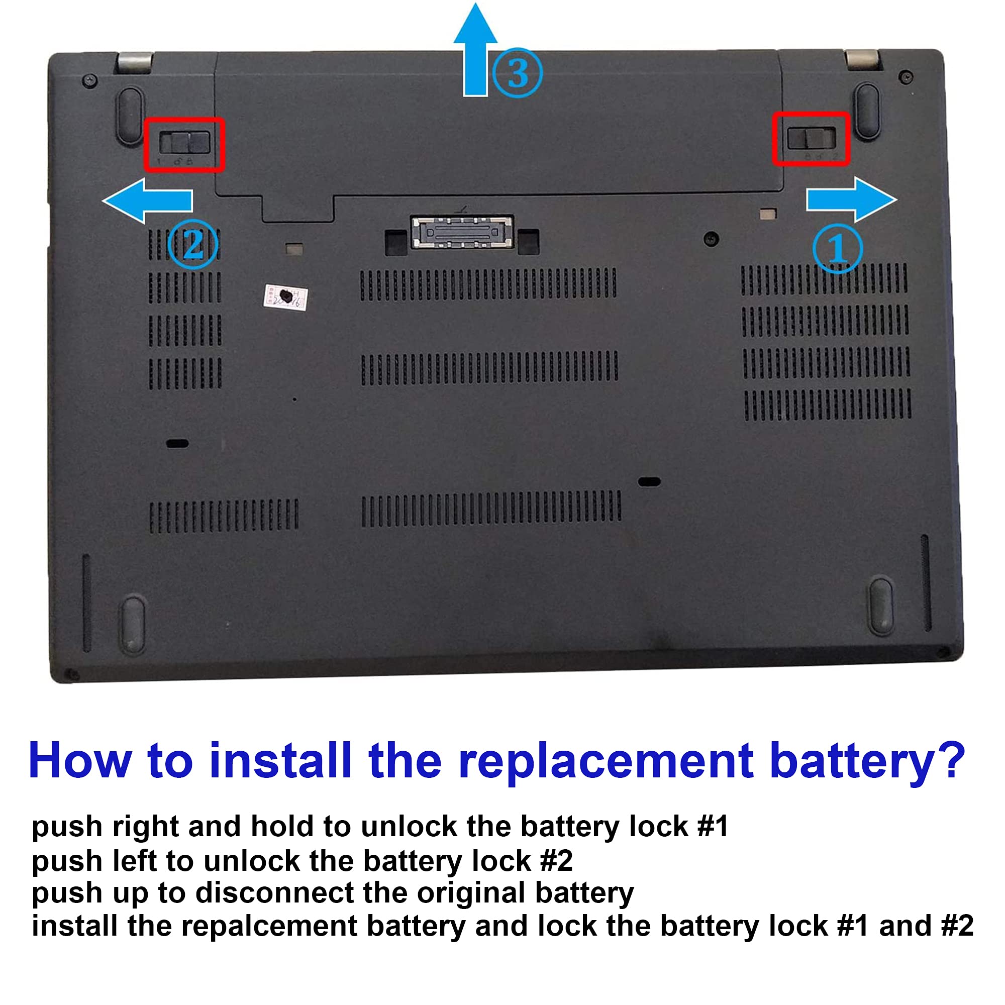 JIAZIJIA 01AV423 SB10K97580 Laptop Battery Replacement for Lenovo ThinkPad T470 T480 A475 A485 T570 T580 P51S P52S TP25 Series 61 4X50M08810 01AV422 SB10K97579 01AV424 01AV452 01AV490 11.4V 24Wh