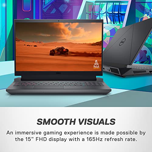 Dell G15 5530 Gaming Laptop - 15.6-inch FHD (1920x1080) Display, Intel Core i7-13650HX, 16GB DDR5 RAM, 1TB SSD, NVIDIA GeForce RTX 4060 8GB GDDR6, Windows 11 Home, Service - Dark Shadow Gray