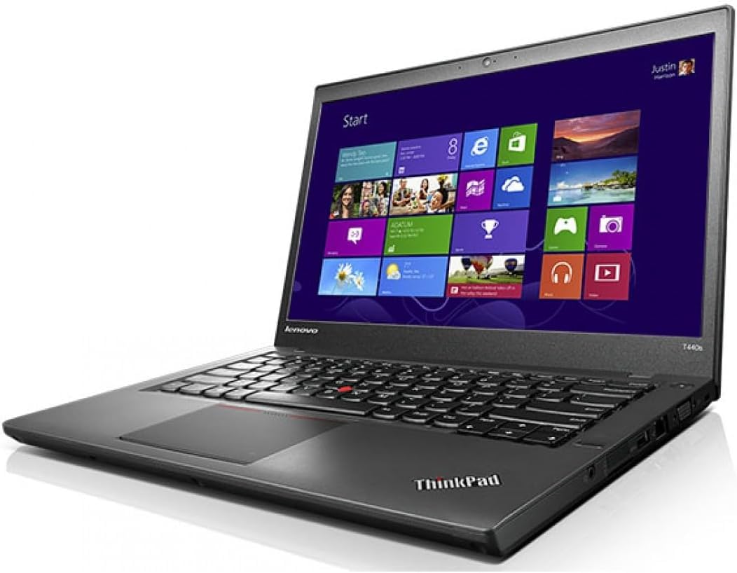 Lenovo ThinkPad T440 14" Business Laptop, Intel Core i5-4200U Up to 2.6GHz, 8GB RAM, 256GB SSD, Bluetooth, Wifi, Windows 10 Pro (Renewed)