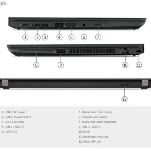 Lenovo ThinkPad T490 Laptop, 14.0 FHD IPS Anti-Glare Multi-touch, Intel Core i7-8665U Processor, 16GB DDR4 RAM, 512GB PCIe SSD, Fingerprint Reader, Backlit Keyboard, Windows 10 Pro 64 bits (Renewed)