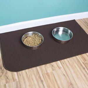 Ritz Solid Accent Rug: 18" x 30" Stain Resistant Kitchen or Living Room Floor Mat - Non-Slip Latex Backing, Machine Washable, Chocolate Brown