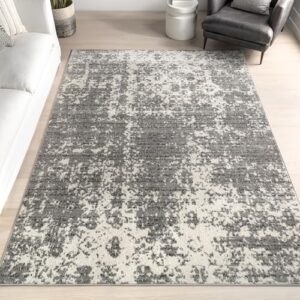 nuLOOM Deedra Modern Abstract Area Rug - 3x5 Accent Rug Modern/Contemporary Grey/Ivory Rugs for Living Room Bedroom Dining Room Entryway Kitchen