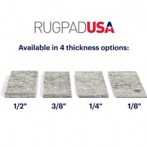 RUGPADUSA - Dual Surface - 8'x10' - 3/8" Thick - Felt + Rubber - Enhanced Non-Slip Rug Pad - Adds Comfort and Protection - for Hard Surface Floors