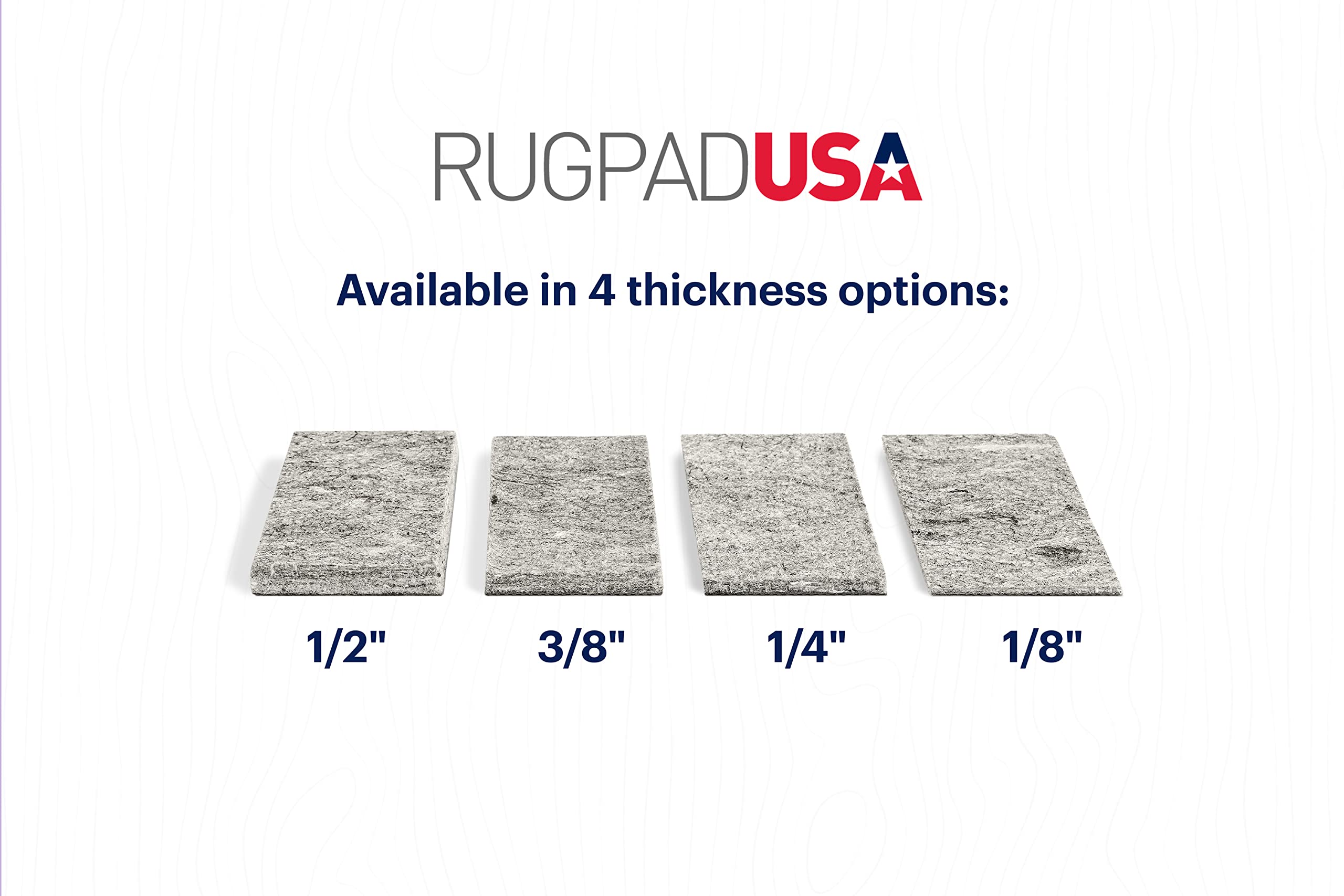 RUGPADUSA - Dual Surface - 8'x10' - 3/8" Thick - Felt + Rubber - Enhanced Non-Slip Rug Pad - Adds Comfort and Protection - for Hard Surface Floors