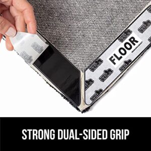 Gorilla Grip 24 Pack Rug Gripper Pads, Keep Area Rugs Corners from Curling and Bunching, Reusable Dual-Sided Flexible Sticky Pad, Grips Floor Underlayment, Hold Carpet in Place on Hardwood Floors