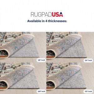 RUGPADUSA - Dual Surface - 8'x10' - 3/8" Thick - Felt + Rubber - Enhanced Non-Slip Rug Pad - Adds Comfort and Protection - for Hard Surface Floors