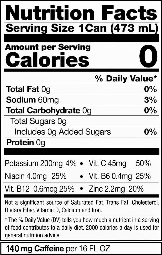 G Fuel Chug Rug Energy Drink, Sugar Free, Healthy Drinks, Zero Calorie, 300 mg Caffeine per Carbonated Can, Sour Blue Flavor, Focus Amino, Vitamin + Antioxidants Blend - 12 Pack