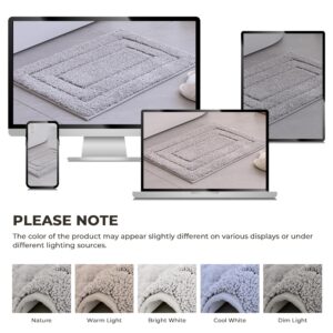 GRANNY SAYS Gray Bathroom Rugs, Bath Mats for Bathroom Non-Slip, Super Soft and Water Absorbent, Microfiber Bath Rugs, Machine Wash Dry, Bathroom Rugs for Bathroom Floor, Tub and Shower, 16" x 24"