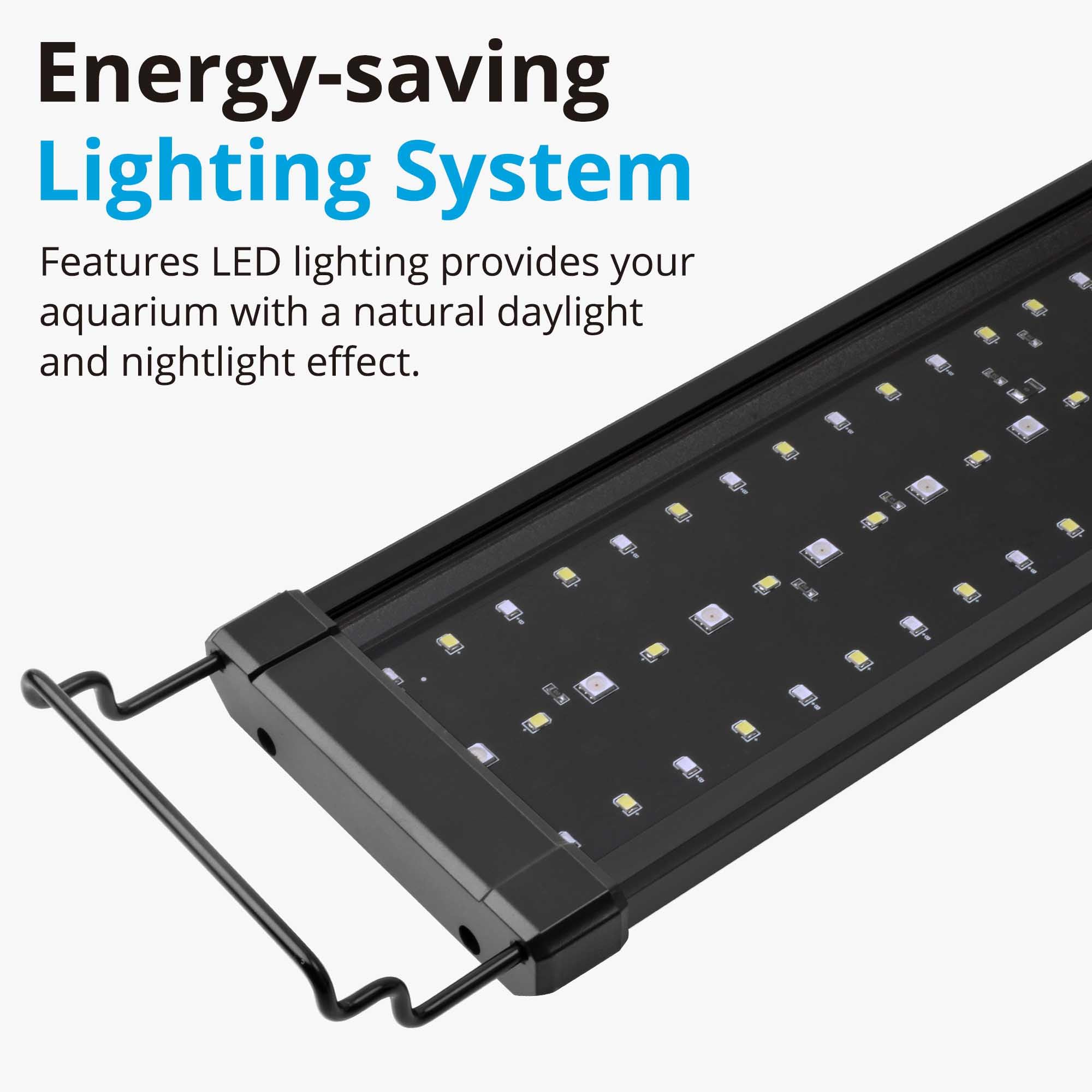 NICREW 36W Saltwater Aquarium Light, Marine LED Reef Light for Corals, Programmable Timer Controller, 36 to 48-Inch