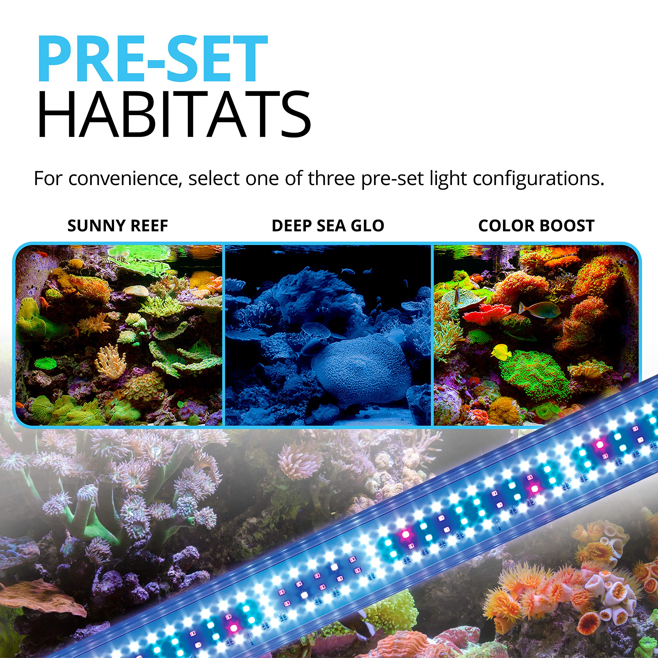 Fluval Sea Marine 3.0 LED Aquarium Lighting for Coral Growth, 46 Watts, 36-46 Inches