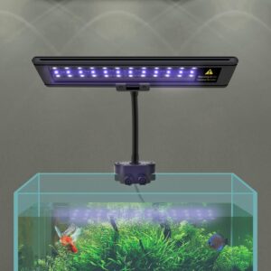 IREENUO Aquarium LED Light, Full Spectrum Fish Tank Clip on Light with Remote, Color Changing Lighting for Reef Coral Aquatic Plants and Fish Keeping (10W（11.8inch）)