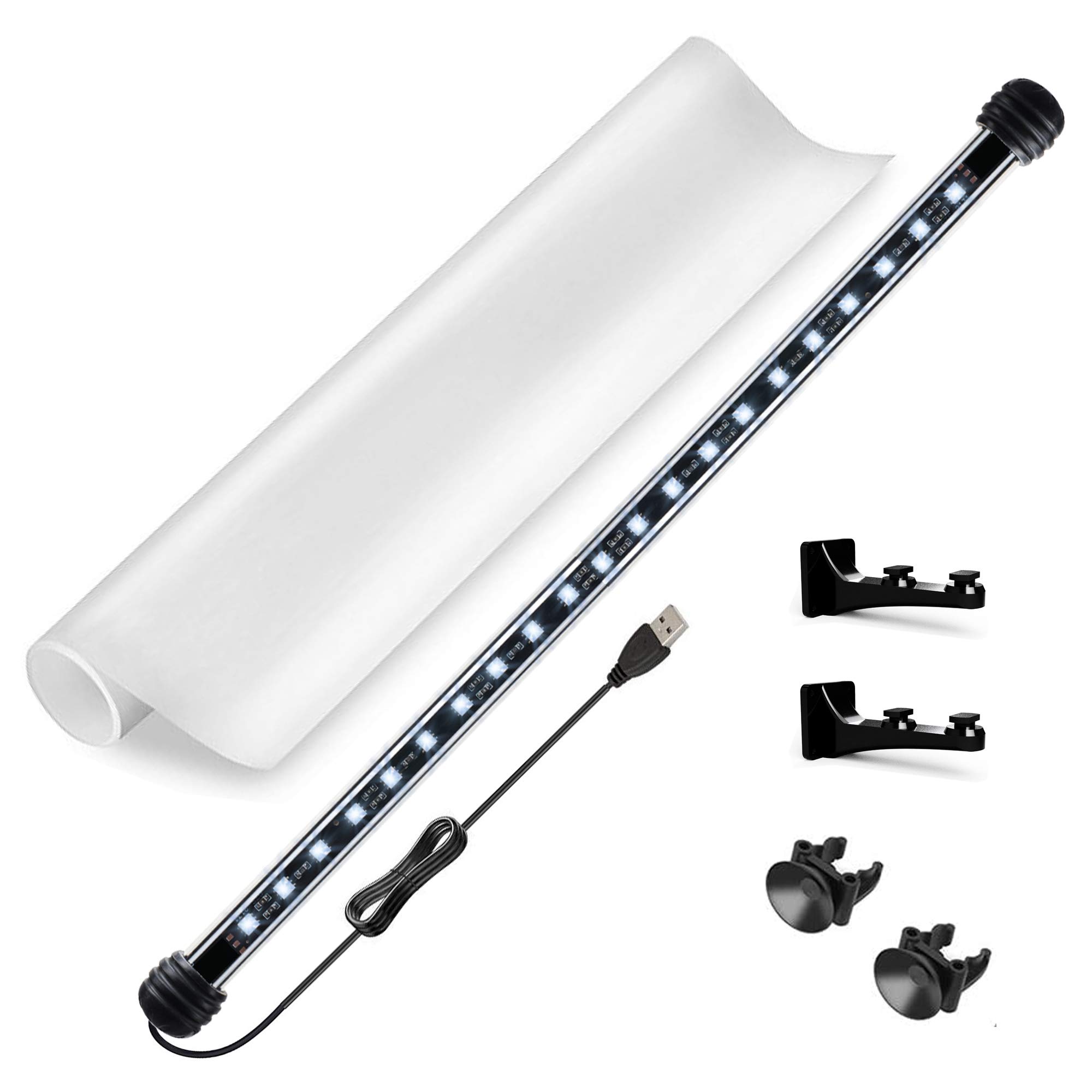CURRENT USA Serene Add-on Accessory LED Background Light Kit | Includes Frosted Background Glass Film and RGB LED Light Strip | Fits Aquariums 48"-60" (Requires Serene Controller)