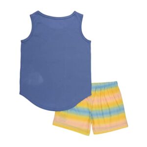 Lucky Brand Girls' 2-Piece Loose-fit Pajama Set, Soft & Cute for Kids, Sunset Ombre Lucky, 4