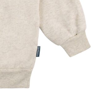 Gerber Baby Girls Toddler 2-Piece Fleece Sweatshirt and Jogger Set, Oatmeal Heather, 18 Months