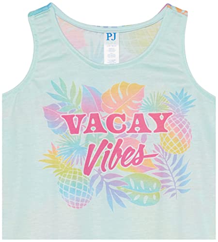 The Children's Place Girls' Sleeveless Tank Top and Shorts 2 Piece Pajama Set, Vacay Vibes