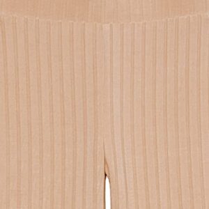 Amazon Essentials Toddler Girls' Wide-Rib Outfit Set, Pack of 2, Light Brown, 4T