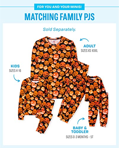 The Children's Place baby girls Family Matching Christmas Holiday Sets, Snug Fit 100% Cotton, Adult, Big Kid, Toddler, Pajama Set, Hlwn Pumpkin, 7 US