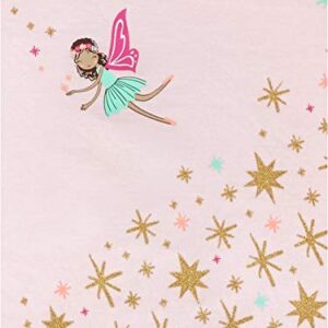 Simple Joys by Carter's Toddler Girls' 4-Piece Fleece Pajama Set (Short-Sleeve Poly Top & Fleece Bottom), Pack of 4, Fairy/Floral/Text Print, 3T