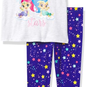 Shimmer and Shine girls Kids Tank & Set Leggings, True Navy, 6 Years US