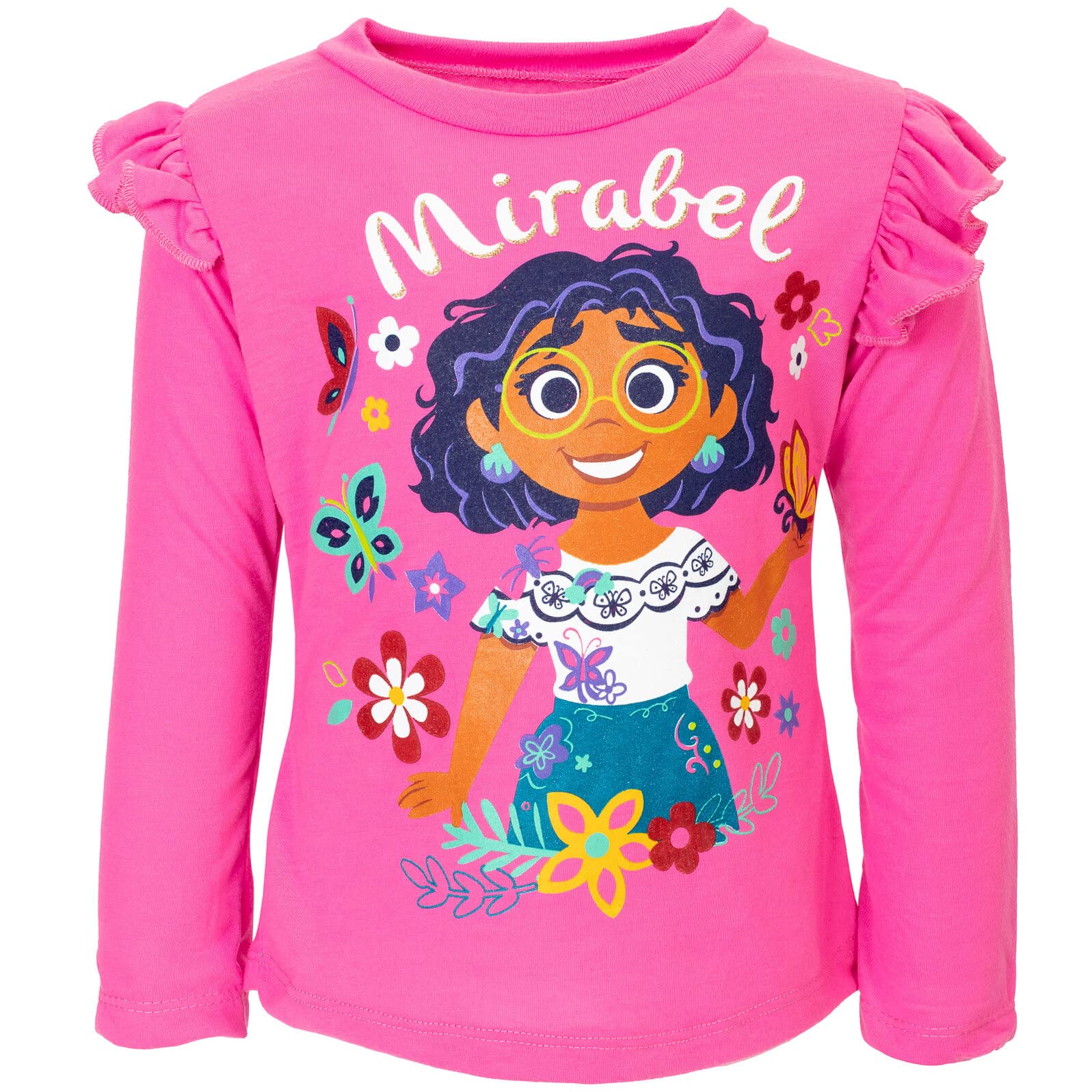 Disney Encanto Mirabel Little Girls T-Shirt and Leggings Outfit Set Pink 6